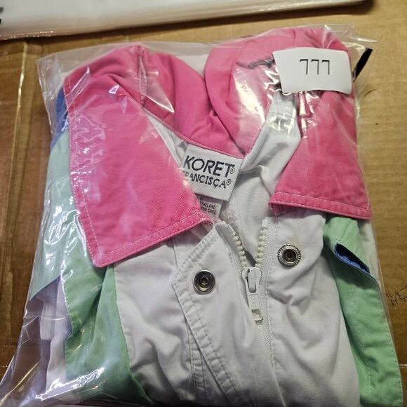 Vintage Koret Francisca Jacket Womens Sz Medium White Zip Up Retro Windbreaker - Picture 12 of 12